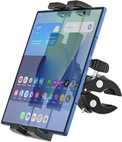 Phichy Boot Ruder Tablet Halterung für 4,7-13 Zoll iPad, 360° Drehung Marine Rail Tablet Halter, Bootslenkrad Tablethalterungen für iPad Pro/Air/Mini, Smartphone, Galaxy Tab, Fire HD, iPhone