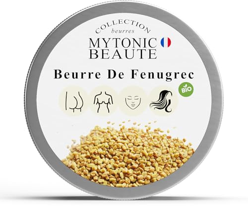 Soin Corporel Beurre de Fenugrec Bio pour Poitrine, Fesses, Hanches, Acné, Cheveux et Visage125gr | Hydratant - Nourrissant | Volumisant | Concentré 25% EN PLUS (125g)