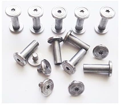 KNIFIUS Taschenmesser Corby Bolzen, Faltmesser Pivot Pins, EDC Messerhersteller Schraubbefestiger Nieten, DIY Messergriff Studs, Pack von 10