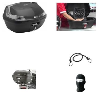 Compatible con 1800 FLSTNSE CVO SOFTAIL Convertible Maleta Maleta GIVI B47NT Blade para 2 Cascos Integral Jet+Placa MONOLOCK + Kit DE Montaje Universal PORTAEQUIPAJE Moto Y Scooter 47 LT
