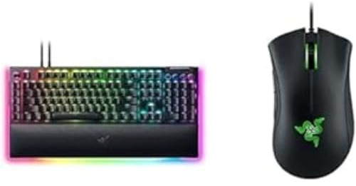 Razer BlackWidow V4 Pro (Green Switch) - UK Layout + PBT Keycap Upgrade Set - Classic Black - US/UK