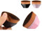 LDJYEONS (2 Pièces) Pinceau de maquillage plat multi-usages pour fond de teint, fond de teint, poudre, crème pour le visage, apprêt, crème cosmétique, anti-cernes et autres cosmétiques (noir + rose)