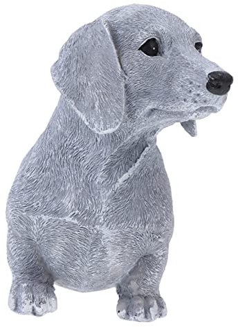 MAGICLULU Hund Klassische Form Gartendekoration aus Kunstharz Niedliche mit Lebensechtem Welpenmotiven für Balkon und Garten