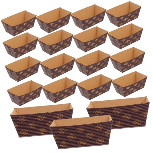 Ciieeo 50pezzi Stampi Per Pane in Carta Rettangolari Usa e Getta Resistenti Al Calore e Antiaderenti Per Forno e Uso Quotidiano in Cucina Per Dolci e Pane
