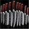 FBITE Juego de cuchillos de cocina forjado, cuchillo de carnicero for deshuesar, cortador de carne, cortador de frutas, pescado, filetear, Sushi, Sashimi, cuchillos de cocina