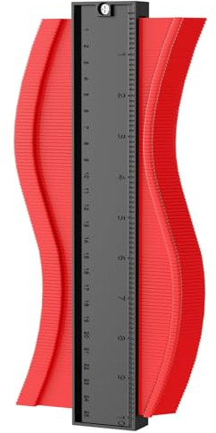 Rseuphiee Konturenlehre, 10 Zoll/25Cm Konturlehre Groß, Kontur-Vervielfältigungslehre, Konturmessgerät Gauge Für Messung Contour Laminat Holz Fußböden Fliesen Bodenbelag, Vatertagsgeschenke