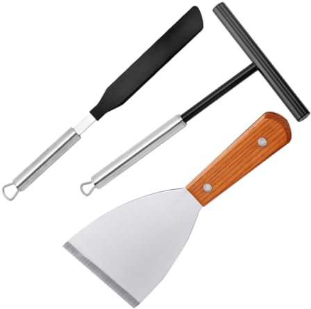 Alipis Spatule à Crêpes Acier Inoxydable Kit Crêpe Avec Pratique Facilement Maison