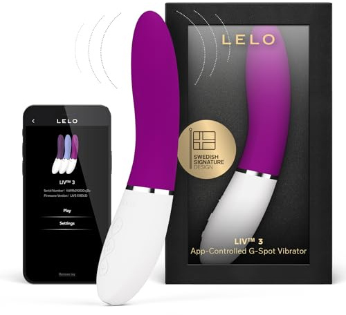 LELO LIV 3 App-gesteuerter G-Punkt-Vibrator für Frauen mit 8 Lusteinstellungen und gebogener Form, Sextoy (Deep Rose)