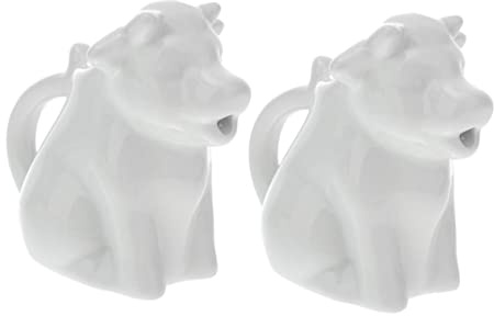 Zerodeko 2pièces Pichet à Lait Céramique Avec Anse Pot à Lait Animal Design Petit Pour Sauce Verseuse Céramique Avec Poignée