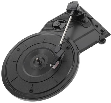 BESTonZON Vintage Record Player Movement 200mm Turntable Universal Needle and Built-in Phonograph Speakers, Retro Vinyl Record Player Stylus Replacement for Classic Gramophone