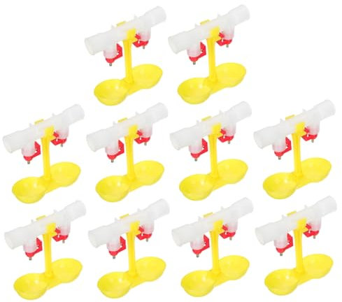 Hemobllo 10stücke Automatische Geflügeltränke Mit Nippeltränke Für Hühner Hühnerwassernapf Aus Robustem Material Geflügeltrinknapf Für Wachteln Und Tauben