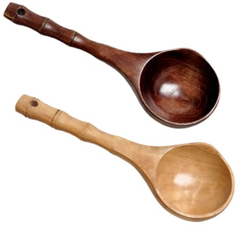 Mestolo in Legno Giapponese 2 Pezzi, Cucchiaio per Acqua