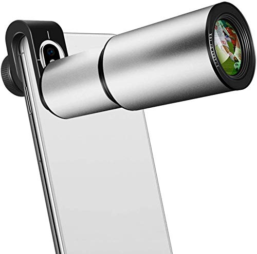 Binocolo Portatile ad Alta Potenza Obiettivo Fotocamera Telefono Cellulare, teleobiettivo Zoom 16X, Obiettivo Smartphone HD in Alluminio Compatibile, Android, telescopio monoculare