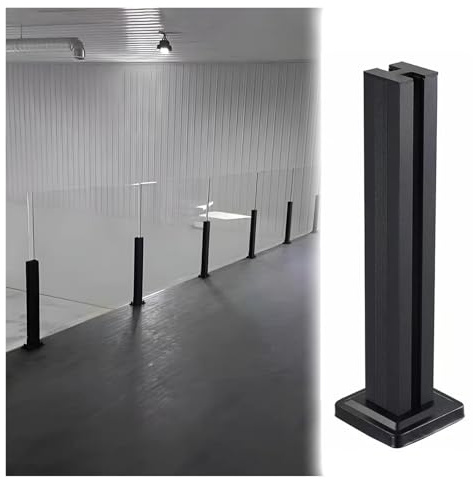 Stainless Steel 304 Balcony Railing Kit with Black GlassModern Indoor/Outdoor HighStrength Handrail System with Pin Slot for Stairs and Balustrades