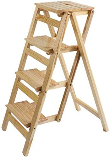 Scaletta e Sgabello Legno, Sgabello Pieghevole, scaletta, libreria Multifunzionale, scaffalatura, Sedia da Ufficio, Sedia da Cucina, Sedia B Convertibile