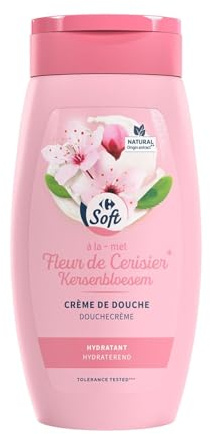 CARREFOUR SOFT – Gel Douche Douceur Fleur de Cerisier, Soin Soyeux et Parfum Délicat (250 mL) - lot de 6 - Vendu par Lot