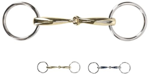 NETPROSHOP Anatomisch geformte Wassertrense mit einfach gebrochenem Gebiss Mundstück 14 mm Argentan oder Sweet Iron, Groesse:12,5, Farbe:Argentan