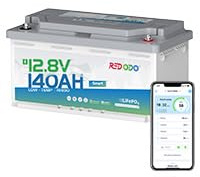 Redodo 12V 140Ah H190(1 Pack) Batterie Lithium avec Bluetooth 1792Wh Batterie LiFePO4 Capacité Accrue de 40% BMS 150A avec Protection Low-Temp Idéale pour sous-Siège de Caravane Européenne