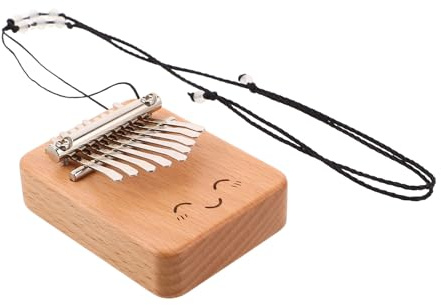 TOYANDONA Kalimba de Madera de 9 Teclas Portátil para Principiantes, Mini Piano de Pulgar Compacto, Instrumento Musical de Dedos Pequeño para Viajes y Práctica Musical