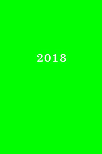 2018: Kalender/Terminplaner: 1 Woche auf 2 Seiten, Format ca. A5, Cover grün