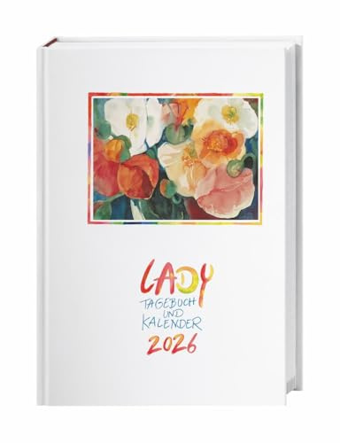Lady Tagebuch A5 2026: Liebevoll gestalteter Taschenkalender mit Zitaten und Kunstwerken. Praktischer Buchkalender A5 2026 mit viel Raum für Notizen.