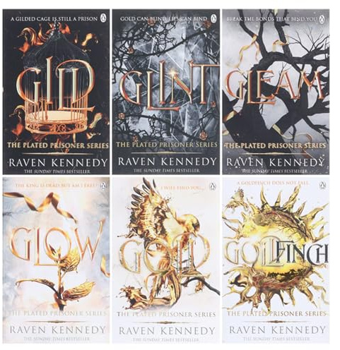 The Plated Prisoner Series By Raven Kennedy 6 Books Collection Set (Gild, Glint, Gleam, Glow, Gold & Goldfinch)