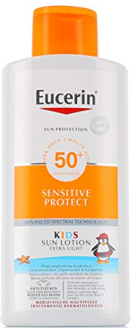 Eucerin Sensitive Protect Kids Loción solar extraligera, FPS 50+, 400 ml