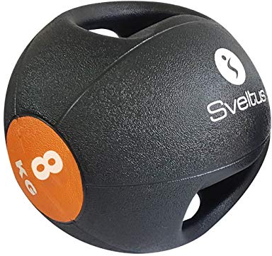 Sveltus Medizinball mit Griffen, 8 kg