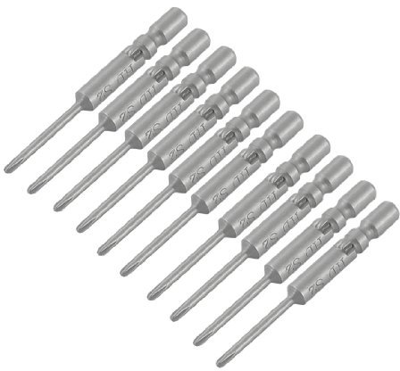 Aexit Tournevis Electrique Plat, 4 x 40 x 1,5 mm cruciforme Phillips#00 Lot de 10 embouts 847L575
