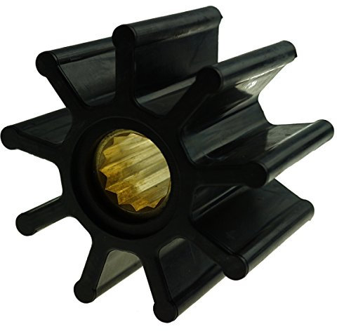 GHmarine 836-0001 Rohwasserpumpe, Flexibles Gummi-Laufrad, Ersatz für Jabsco Flügelrad