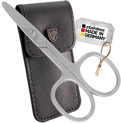 3 Swords Germany - Brand Quality Stainless Steel INOX Curved Nail Scissors with Round Tips for Diabetics or Kids - Made in Solingen Germany 623