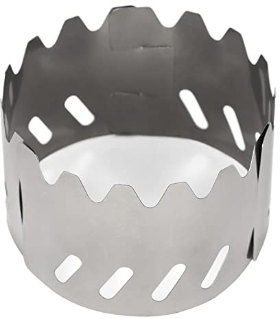 Lixada Portable Extérieure 2-en-1 Ultraléger Titanium Alcool Poêle Rack Pare-Brise Camping Randonnée