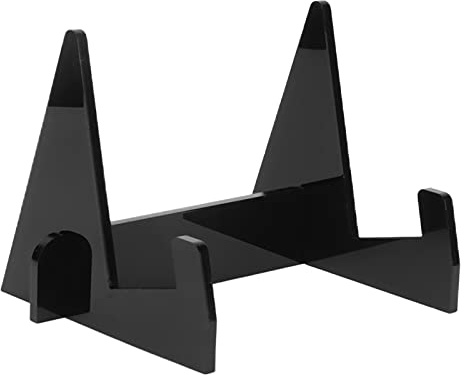 OUKENS Espositore per Libri in Acrilico, espositore per cavalletto espositore per Foto Supporto per Libri Libreria per Ufficio, Camera da Letto, Studio, Soggiorno(Nero)