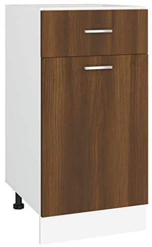 vidaXL Armario bajo Cocina “Lyon” Madera ingeniería marrón