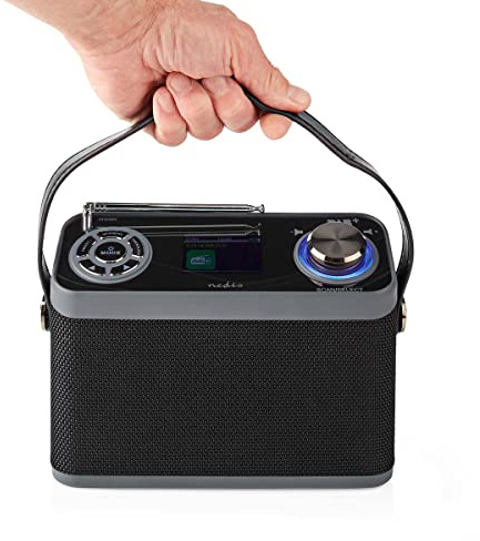 Nedis DAB+ Radio | da Tavolo | DAB+ / FM | 2.4 | Schermo a colori | Alimentazione a batteria/Alimentazione da rete | Digitale | 24 W |