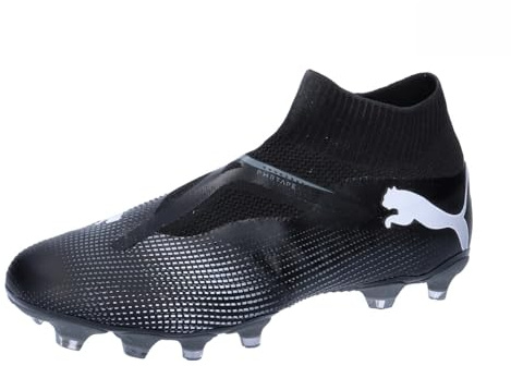 Puma Men Future 7 Match+ Ll Fg/Ag Soccer Shoes, Puma Black-Puma White, 42 EU
