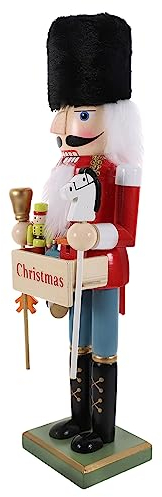 HOMSFOU Casse-Noisette en Peluche - Décor de Noël avec Chiffres et Clips pour l'Intérieur et l'Extérieur