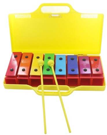 Chromatisches Xylophon-Glockenspiel mit 8 Tönen, Resonatorglocken mit Grünem Gehäuse, Mehrere Töne, Tolle Materialien für Klaren