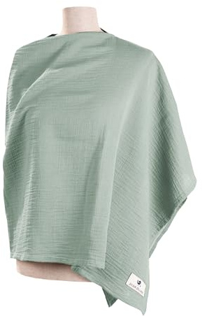 Julius Zöllner Stilltuch aus 100 Prozent Musselin-Baumwolle, OEKO-TEX STANDARD 100, Made in Germany, Grün