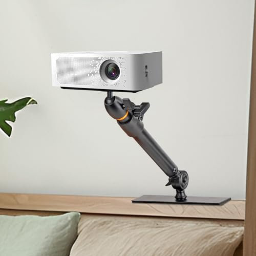 PAMUNULA Supporto per proiettore per letto e divano, regolabile, invisibile, in metallo, montaggio a parete, supporto per proiettore per videoproiettori per casa e ufficio