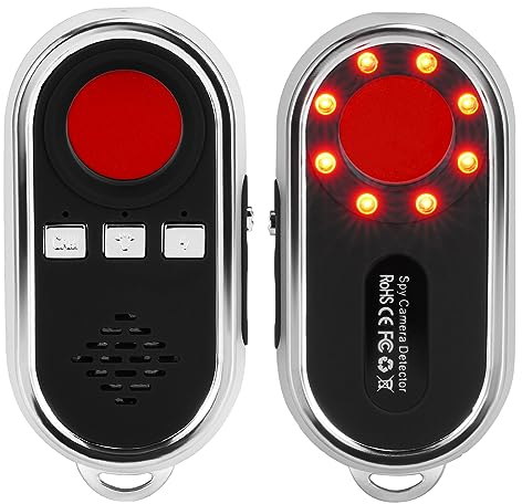 Towwoo Wanzen Detektor RF Wireless, Anti Spy Hidden Camera Detector RF Wireless mit LED-Blitz und 120db Persönlicher Alarm, Versteckte Spionage Kamera Finder Wanzenfinder für Abhörgeräte Funkkameras