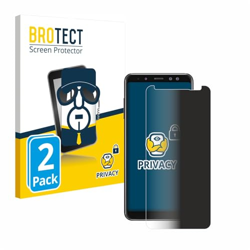 brotect Protection Anti-Espion pour Samsung Galaxy A8 2018 | 2 Pièces Anti-Spy Protection d'écran Made in Germany Privacy Film Écran de Confidentialité Clair