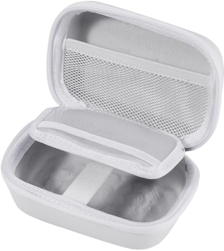 ProCase Housse Étui pour Appareils Photo Compacts Enfant Petit Appareil Photo Numérique, Pochette de Transport de Voyage Stockage Appareils Photo -Blanc