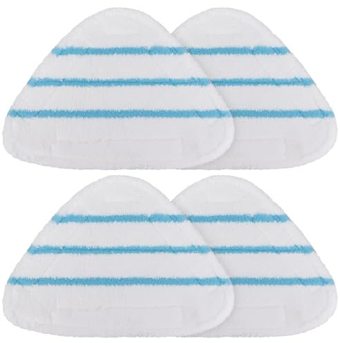 Almohadillas de repuesto para mopa de vapor True & Tidy STM-500, STM-700, STM-700A, trapeador de vapor de microfibra, apto para otras mopas de vapor triangulares, almohadilla triangular de limpieza