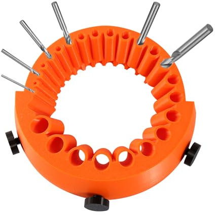 Drill Bit Sharpener, Angle Grinder Attachments Power Drill Bit Grinding Attachment Drill Sharpener for 2-13mm Bits,125mm Grinder Orange