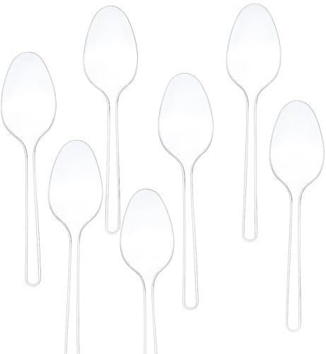 100 Stück Plastiklöffel Kunststofflöffel | Wiederverwendbares & stabiles Mehrwegbesteck | Spülmaschinengeeignet | Perfekt für Partys, Kuchen & Events