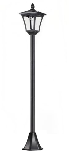 Outsunny LED Solar Gartenlaterne Edelstahl 160 cm Hoch IP44 Schwarz | Stehleuchte, Gartenlampe mit 40 Lumen, Lichtsensor, Solarlampe mit Erdspieß, Windlicht für Garten Balkon