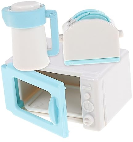 Toddmomy Four pour Garçon Fille Micro-Ondes pour Garçon Fille Cuisine pour Tout-Petits Ensemble De Cuisine pour Jouets De avec Bouilloire Four à Pain Et Micro-Ondes