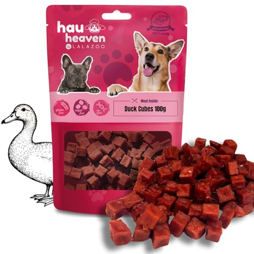 LalaZoo Hunde Leckerli Entenwürfel Soft Snacks 100g Weiche Kostchen aus Entenfleisch für Hunde Premium Trainingssnacks Belohnung Getreidefrei Proteinreich Schonend Getrocknet