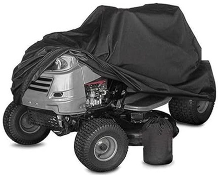 FONGKNOX 177 x 110 x 110 cm cubierta para cortacésped exterior impermeable 210D a prueba de polvo para tractor de jardín de tractor de jardín de montacargas negro